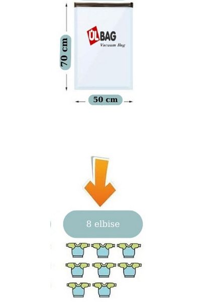 ÜLBAG Комплект от 4 вакуумни торби за съхранение 50 см x 70 см Куфар - Вакуумна торба за съхранение - Вакуумна торба