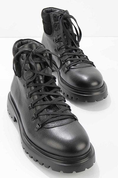 Hush Puppies Μαύρα ανδρικά μποτάκια & μποτάκια από γνήσιο δέρμα Hp1144177103