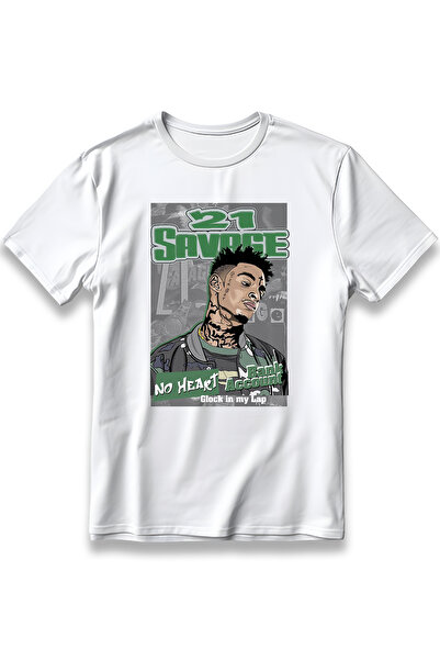 EZG Business Μπλουζάκι 21Savage No Heart - Oversize Unisex 100% βαμβακερό, αν...