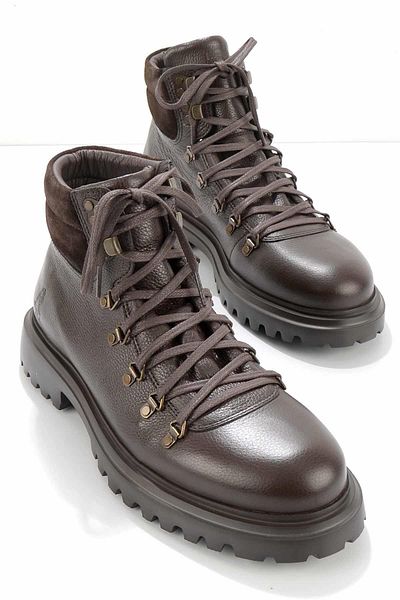 Hush Puppies Καφέ Δερμάτινες Ανδρικές Μπότες & Μποτάκια Hp1144177103
