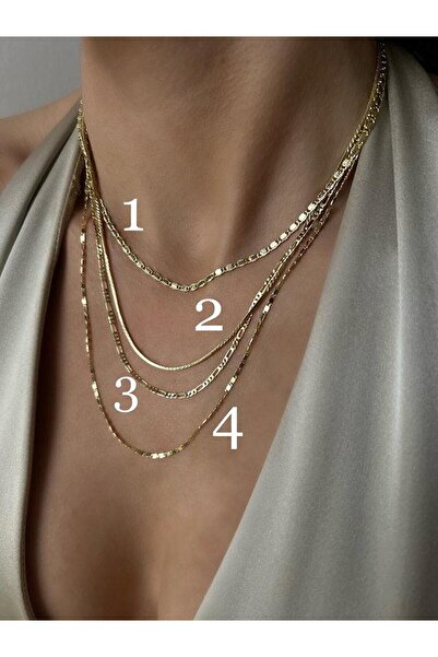 biralışveriş XUPİNG VİP SERİ 14 K ALTIN RENGİ ÇELİK KOLYE 45 CM 2 NUMARA