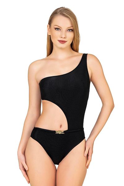 Endeep Women's Accessorized Textured Black Mayokini