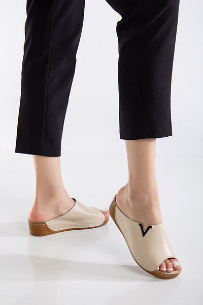 By Yağlıoğlu Ygzt02 Genuine Leather Orthopedic Anatomical Extra Comfortable Heel Spur Slippers