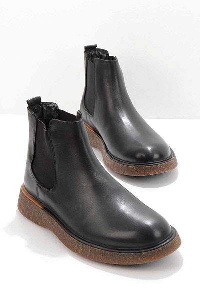 Bambi Black Genuine Leather Men's Boots & Booties E02556400003
