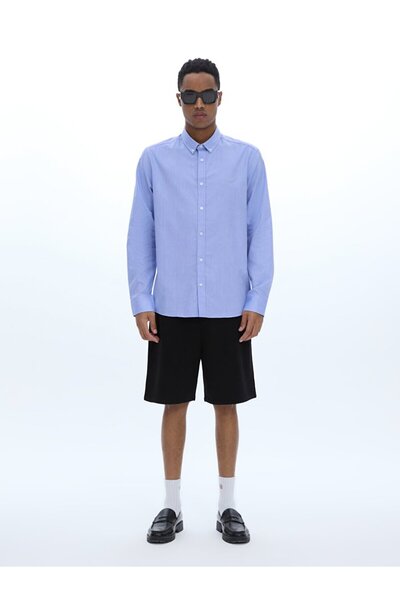 Ltb Dokulu Mavi Gömlek