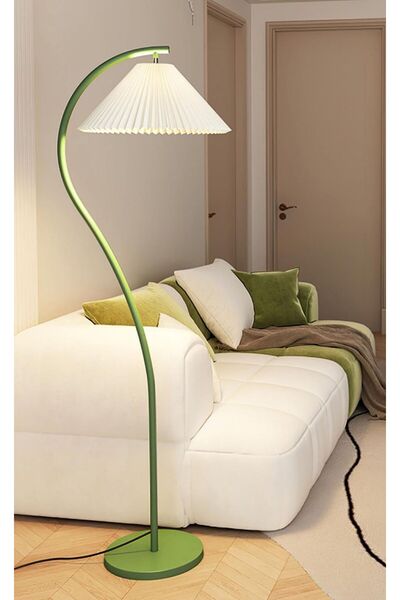 retro home design Umbrella Şapkalı Yeşil Şık Modern Lambader Dekoratif Salon Yatak Odası