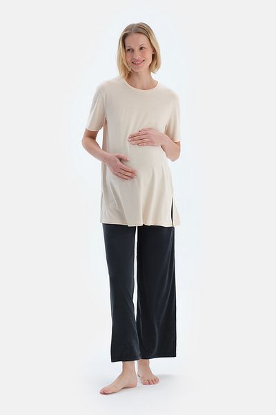 Dagi Black Modal Maternity Pants