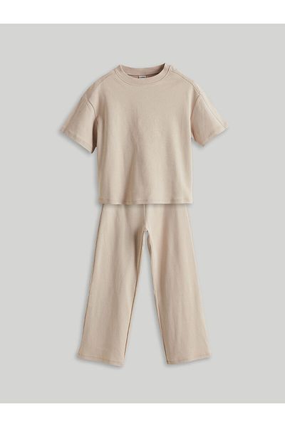 LC Waikiki Lcw Kids Crew Neck Girls T-Shirt & Sweatpants