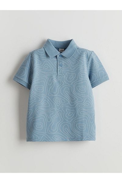LC Waikiki Tricou pentru băiat din bumbac pieptănat cu model cu guler polo sezon nou - S5EI25Z4