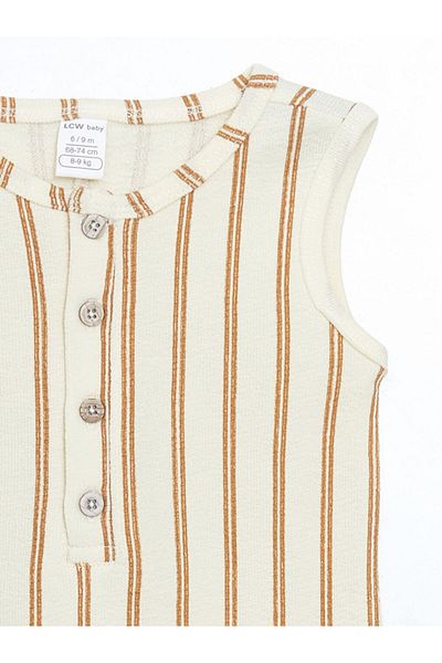 LC Waikiki Lcw Baby Striped Baby Boy Combed Jumpsuit