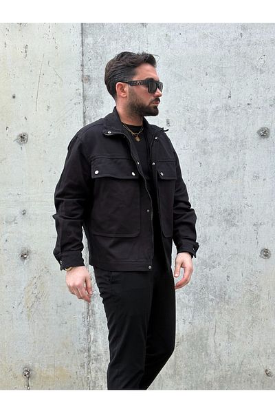 MİS MODA Men's Gabardine Fabric Seasonal Coat