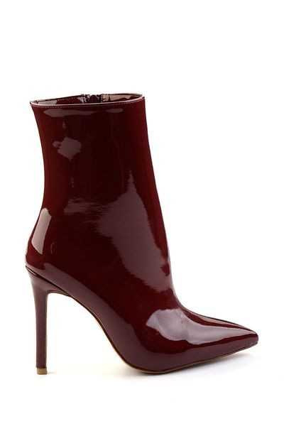 Bambi Claret Red Patent Leather Women's Boots - K 02209020508   Bootie