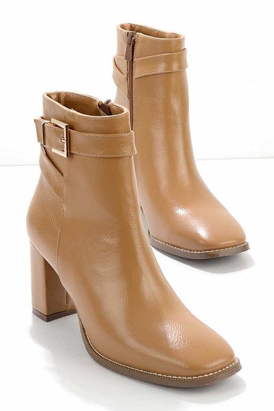Bambi Tan Wrinkled Γυναικείες Μπότες & Μποτάκια K 02209090542