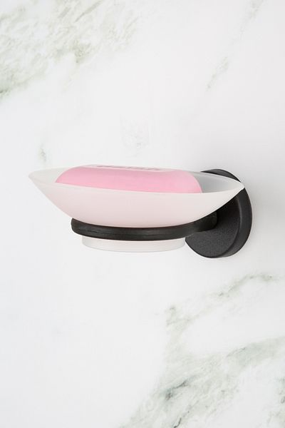 UG Home Μαύρη θήκη για πιάτα σαπουνιού Στερεά θήκη σαπουνιού