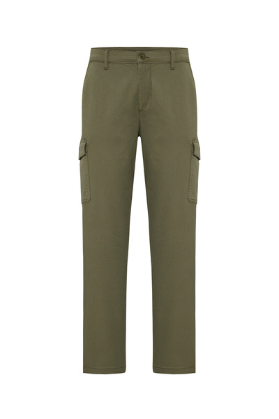 Mudo PAMUK KARIŞIMLI STRAIGHT FIT KARGO PANTOLON