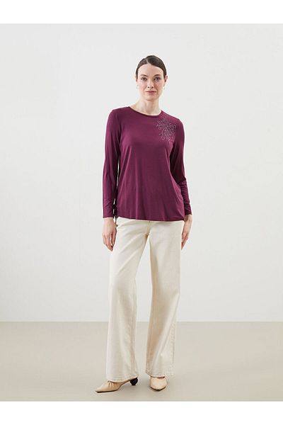LC Waikiki Lcw Grace Crew Neck Rhinestone Women's Blouse