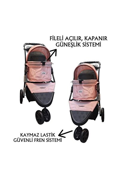 Tommy Pet Stroller 86X46X94,5Cm Pink Max 15 kg