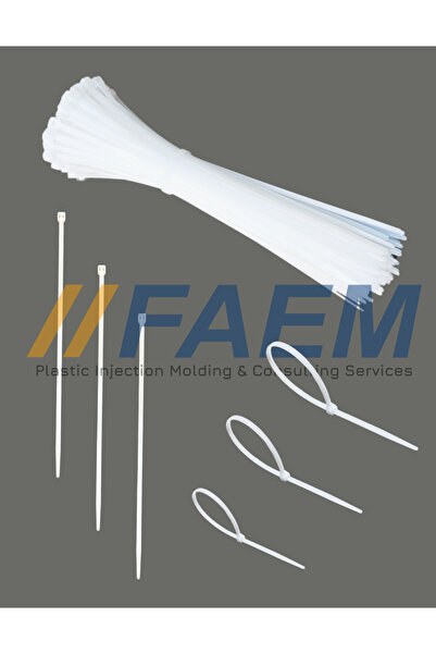 FAEM 3.6x150 mm Kablo Bağı - Plastik Kelepçe - Cırt Kelepçe ( 100 Adet )