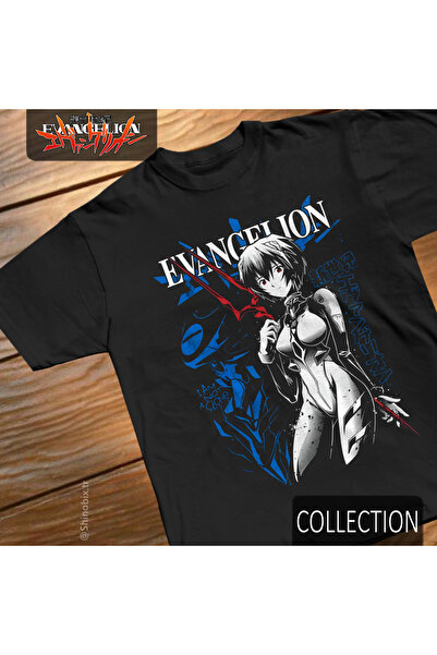 SHINOBIX تي شيرت إيفانجيليون ري أيانامي كبير الحجم