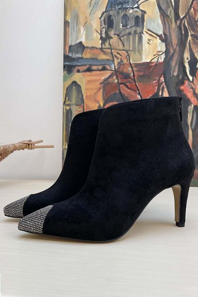 Bambi Μαύρα Suede Γυναικείες Μπότες & Μποτάκια K 02226111302
