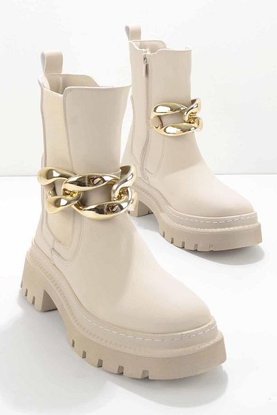 Bambi Matte Beige Women's Boots & Booties02538036709