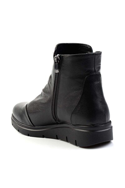 Bambi Siyah Hakiki Deri Kadın Bot & Bootie K02531271503