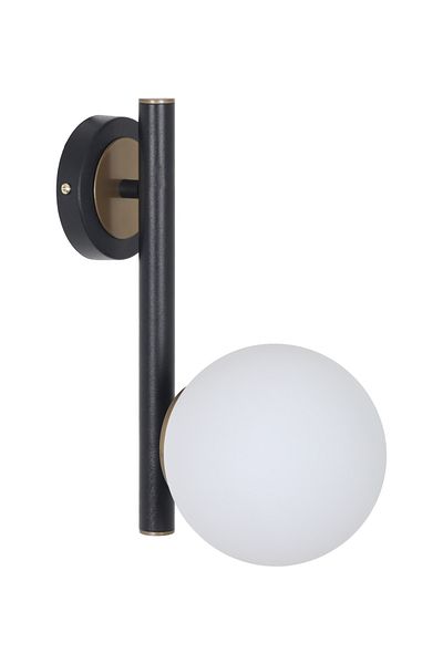 MŞ Aydınlatma Libra Black Antique White Glass Sconce