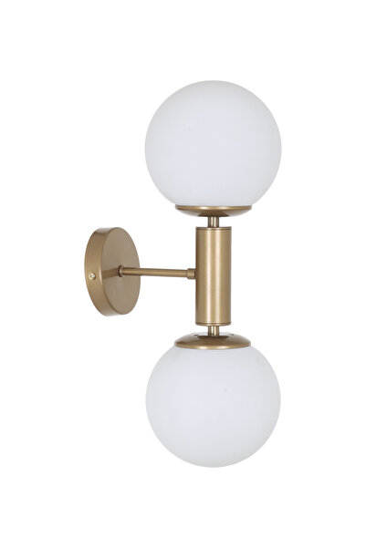MŞ Aydınlatma Hector Antique 2 White Glass Sconce