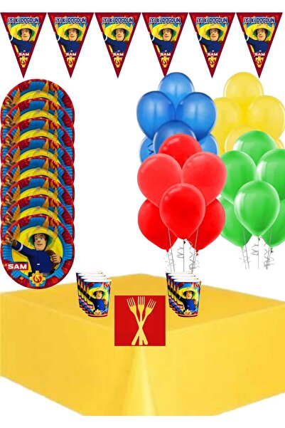 İTFAİYECİ SAM Doğum Günü 8  Kişilik Parti Seti