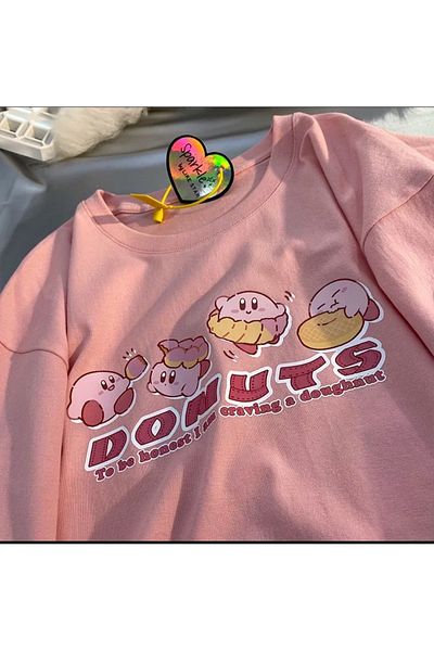 Gofeel Ροζ μπλουζάκι με στάμπα Kirby
