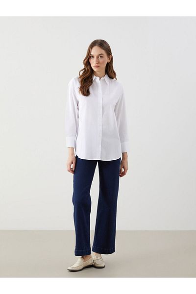 LC Waikiki Lcw Oversize Poplin Women's Shirt Tunic Fast Fashion