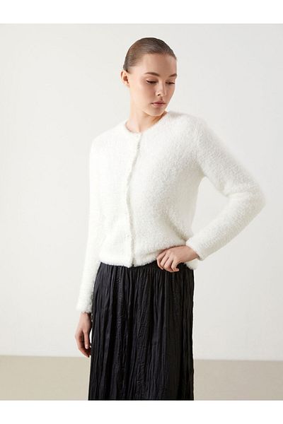 LC Waikiki Lcw Crew Neck Women's Knitwear Cardigan Fast Fashion