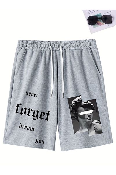 Gofeel Γκρι Never Forget Dream εμπριμέ σορτς