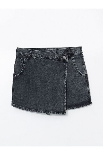 LC Waikiki Fusta scurtă de jeans pentru femei LCW Jeans Standard Fit