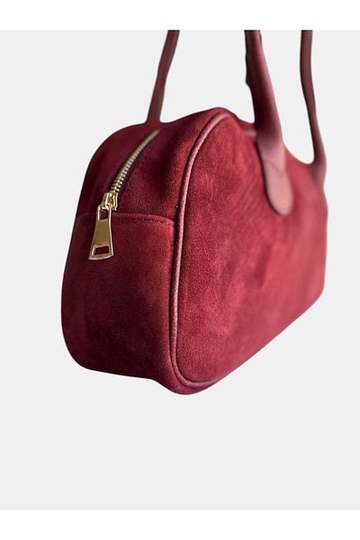 Zeynep Keskin Design Geantă baghetă de mână și de umăr pentru femei din piele de căprioară autentică de sezon nou