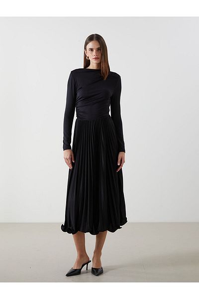 LC Waikiki Fusta plisată pentru femei Sifon cu talie elastică sezon nou - S5N225Z8