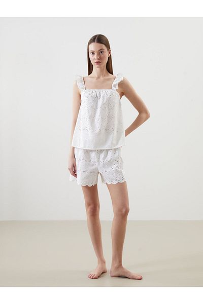 LC Waikiki New Season Square Collar Lace Women's Sorted Pajama Set - S5M911Z8