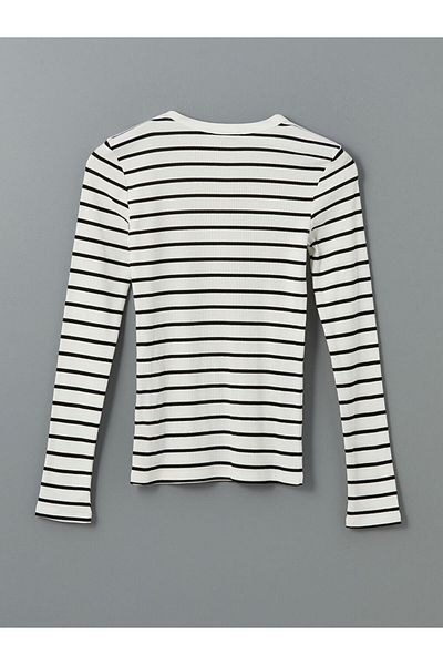 LC Waikiki Lcw Crew Neck Striped Women's T-Shirt Fast Fashion