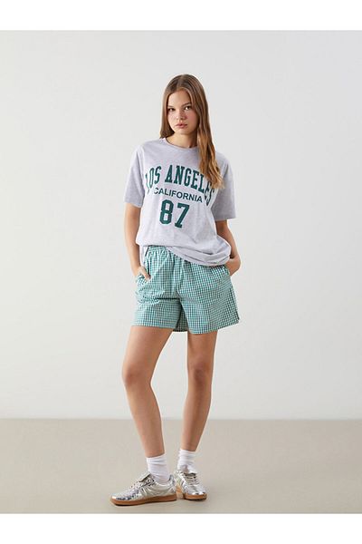 LC Waikiki Xside Crew Neck Los Angeles Printed Women's T-Shirt