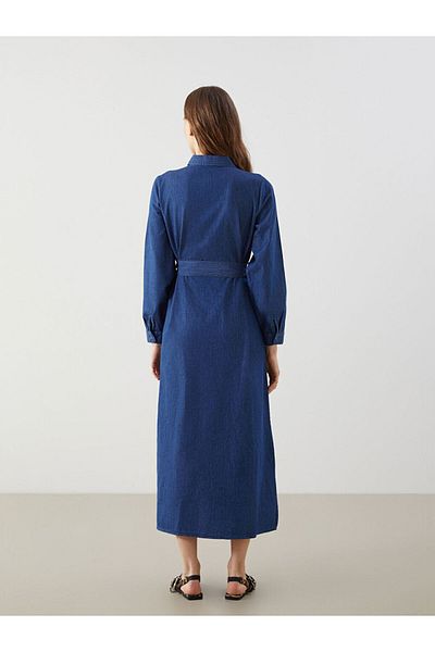 LC Waikiki New Season Shirt Collar Women's Jean Dress - S5Hv34Z8