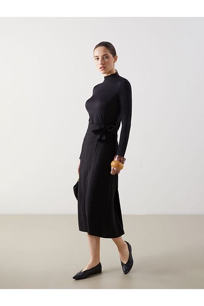 LC Waikiki New Black Elastic Waist Women's Skirt