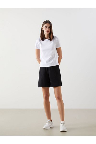 LC Waikiki Black Elastic Waist Women's Shorts