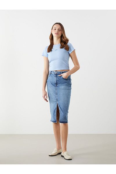LC Waikiki Slim Fit Women's Jean Skirt