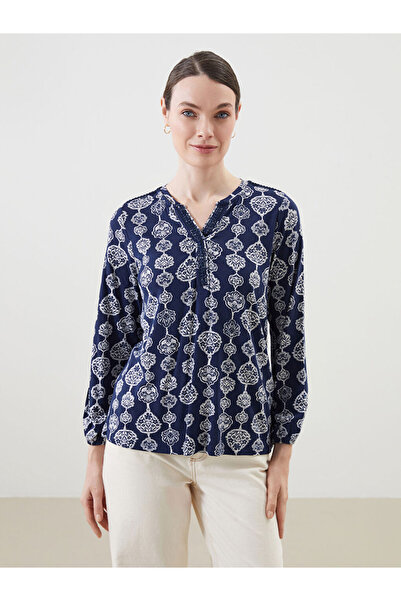 LC Waikiki Bluză de damă cu model LCW Grace cu guler evazat