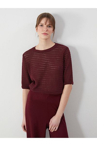 LC Waikiki Lcw Crew Neck Openwork Women's Knitwear Sweater Fast Fashion
