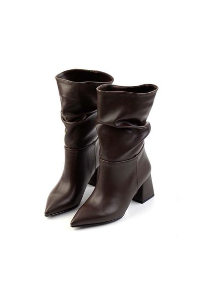 Bambi Γυναικείες μπότες σε καφέ χρώμα - K02992152009 Model Bootie