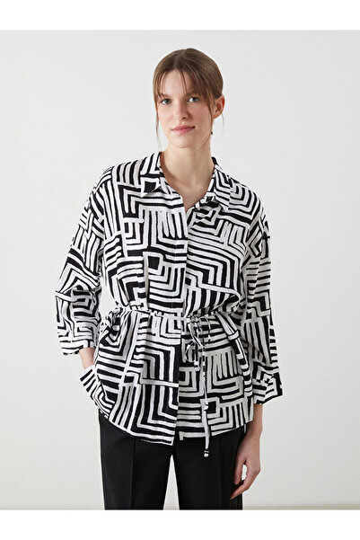 LC Waikiki Black Patterned Women's Shirt
