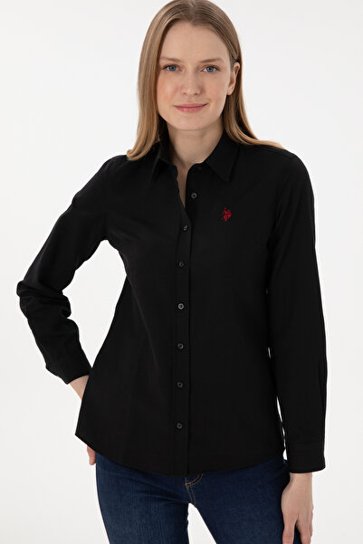 U.S. Polo Assn. Dámská základní košile s dlouhým rukávem v černé barvě 50288851-VR046