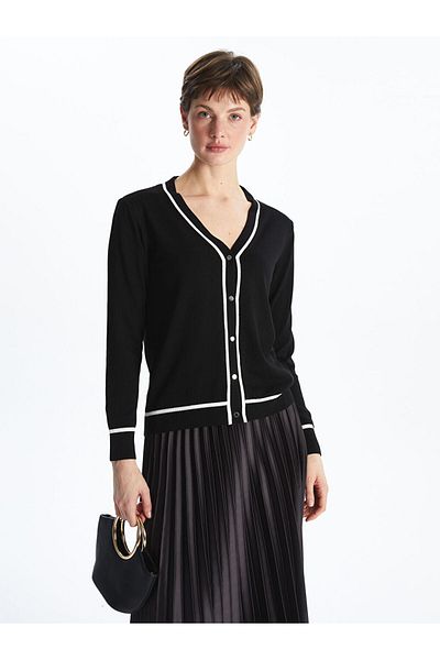LC Waikiki V-Neck Women's Knitwear Cardigan