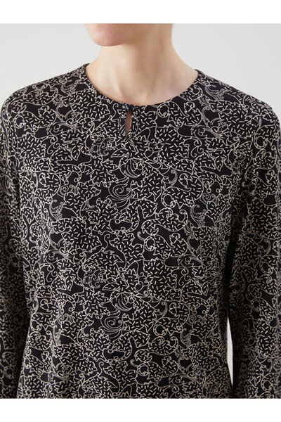 LC Waikiki LCW Grace Bisiklet Yaka Desenli Kadın Bluz